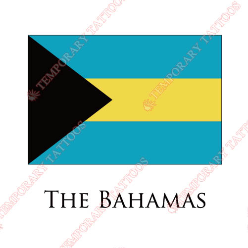 The Bahamas flag Customize Temporary Tattoos Stickers NO.1998